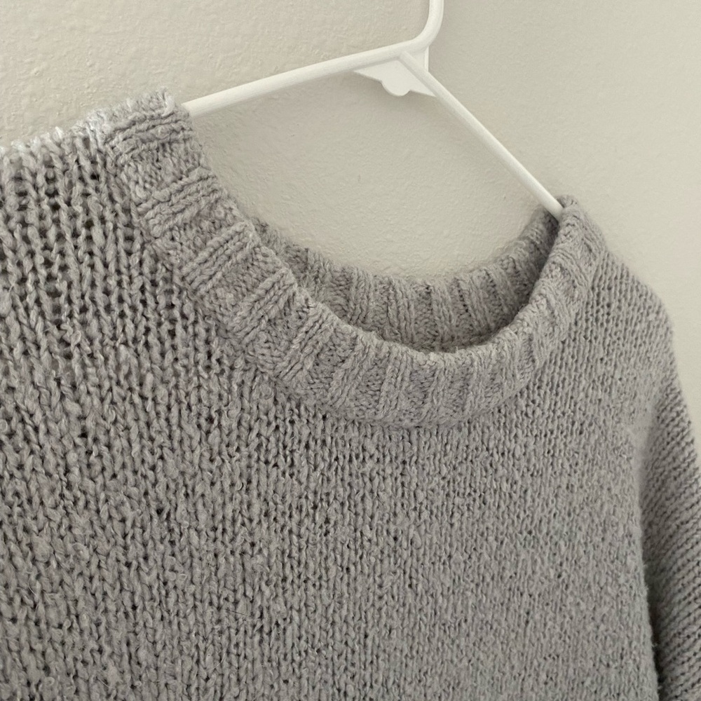 Aerie Oversized Gray Sweater - Picture 3 of 9